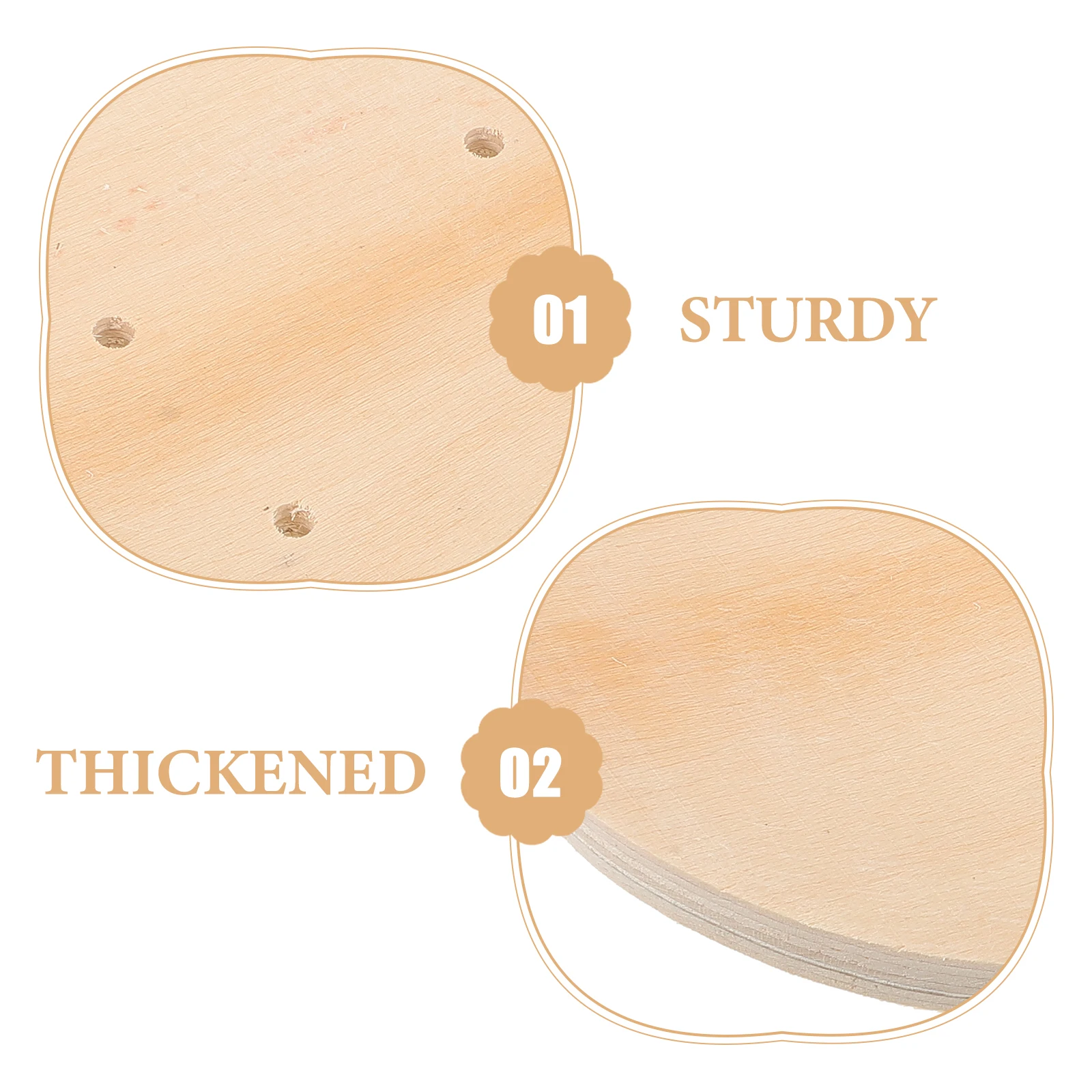 

Paintable Children's Skateboard Skatwboard Deck Beige Wooden Blank for Painting
