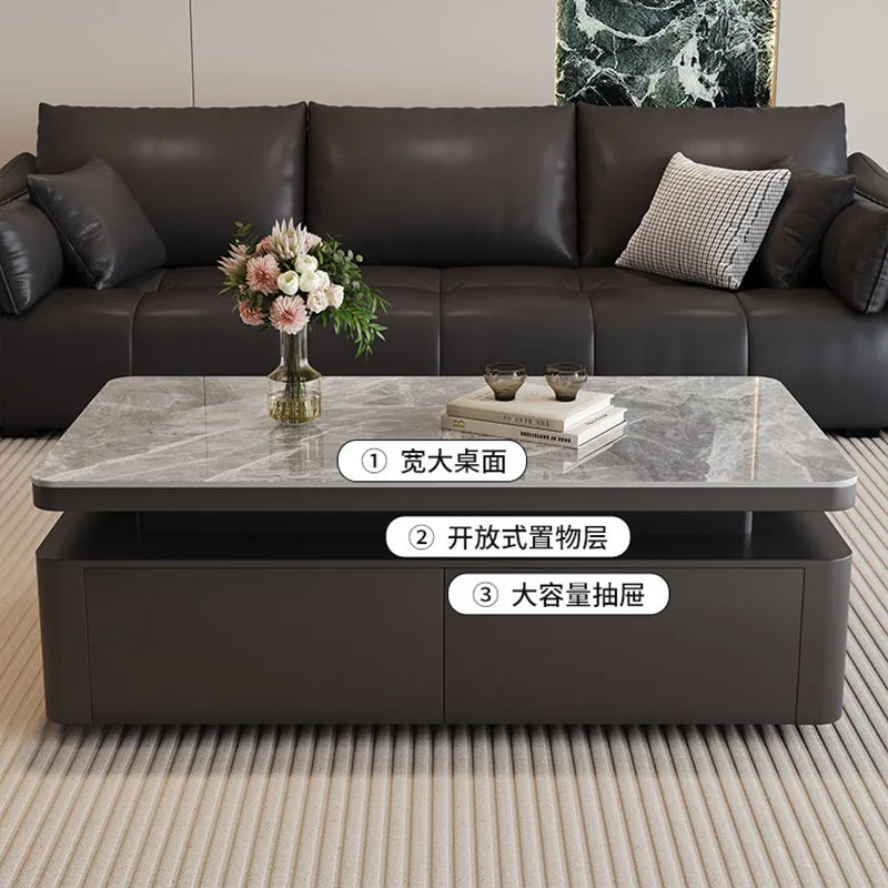Aesthetic European Coffee Table Living Room Small Designer Nordic Storage Coffee Table Show Replica Mesas Bajas Trendy Furniture