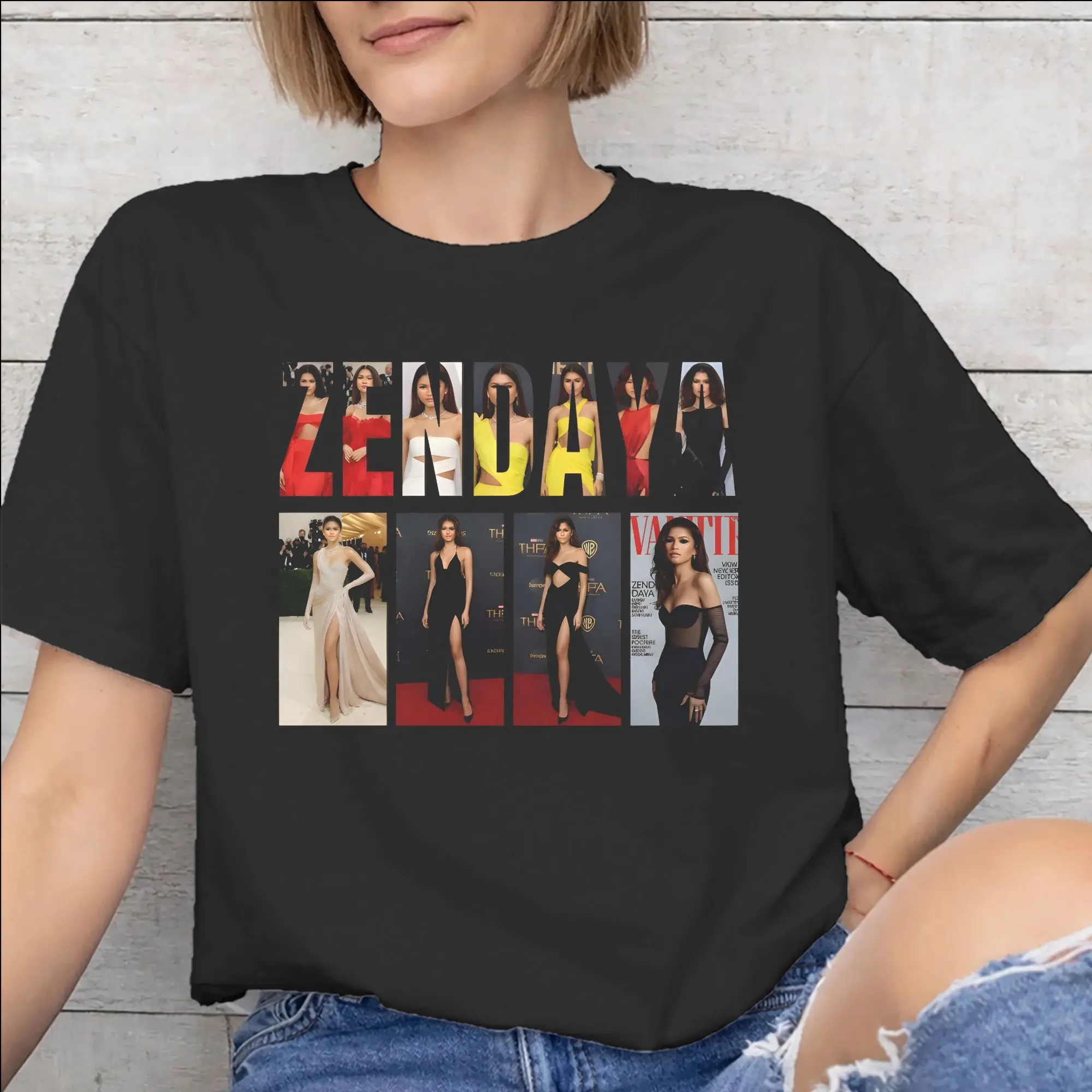 Ruby Rue Zendaya Tee Shirt for Men Women Fashion T Shirts  100% Cotton Clothes