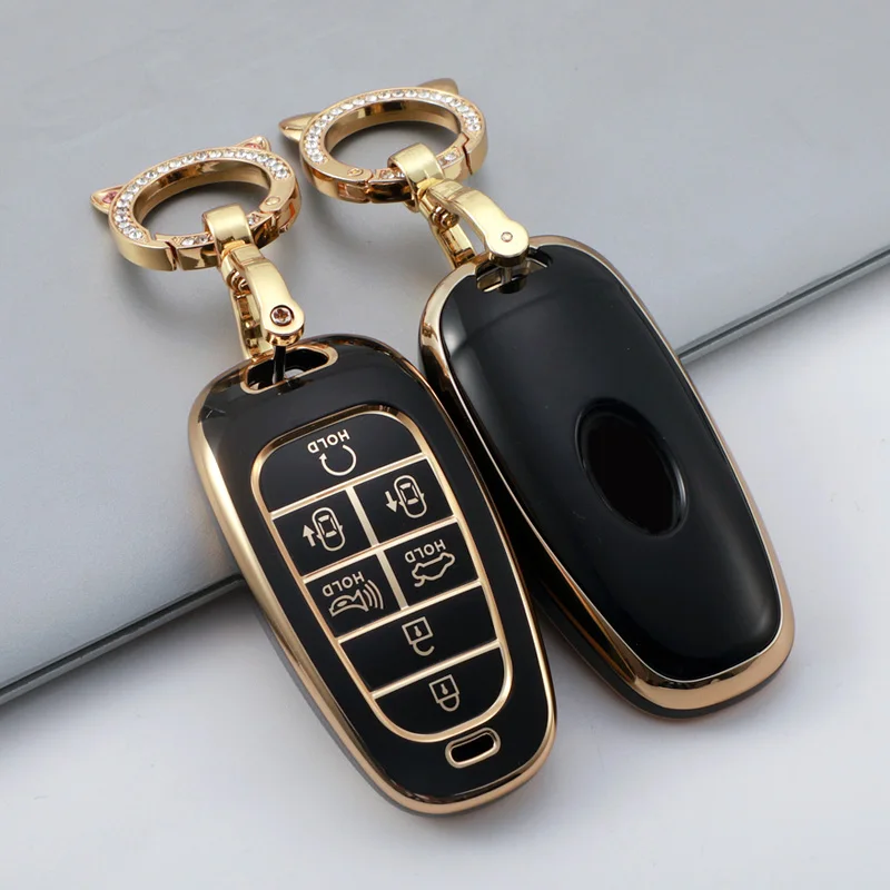 4 5 7 Buttons Car Key Fob case Cover for Hyundai Sonata Nexo DN8 Santa Fe TM Tucson NX4 Staria Ioniq Shell Holder 2020 2021 2022