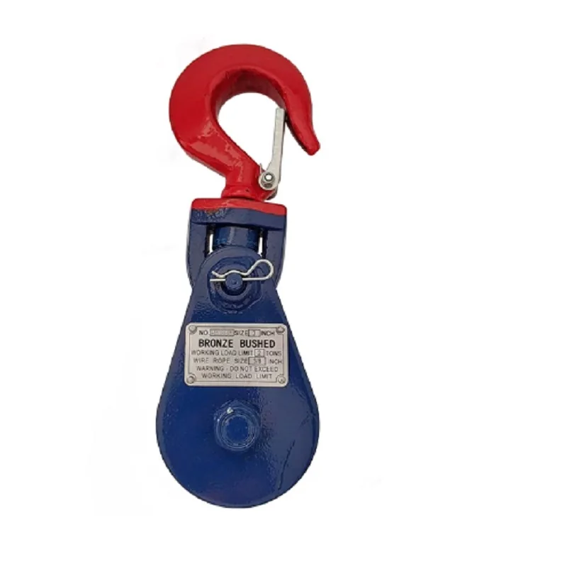 0.5T-8.5T American style strong pulley block 360 degree swivel heavy duty die forged  ring shackle rigging boat hardware
