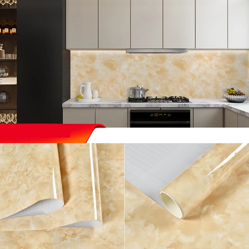 

Водостойкая контактная бумага для кухни, декоративная пленка, домашний декор, ширина 40 см, мраморные самоклеящиеся обои, виниловые наклейки на стену