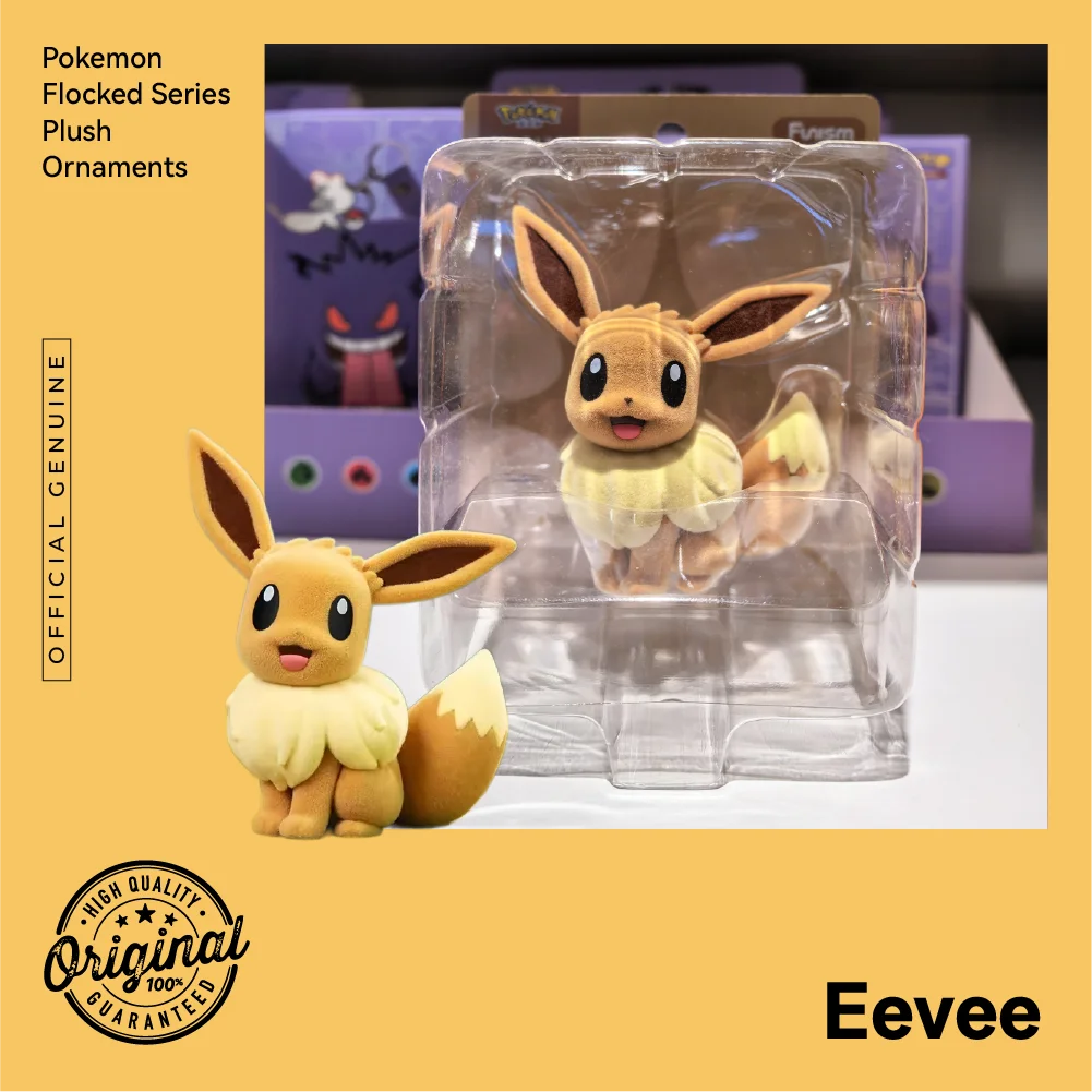 

Original Authentic Pokemon Series of Ornaments Action Figures Pikachu Eevee Pachirisu Psyduck Pawmi PVC Modelchildren's Gifts