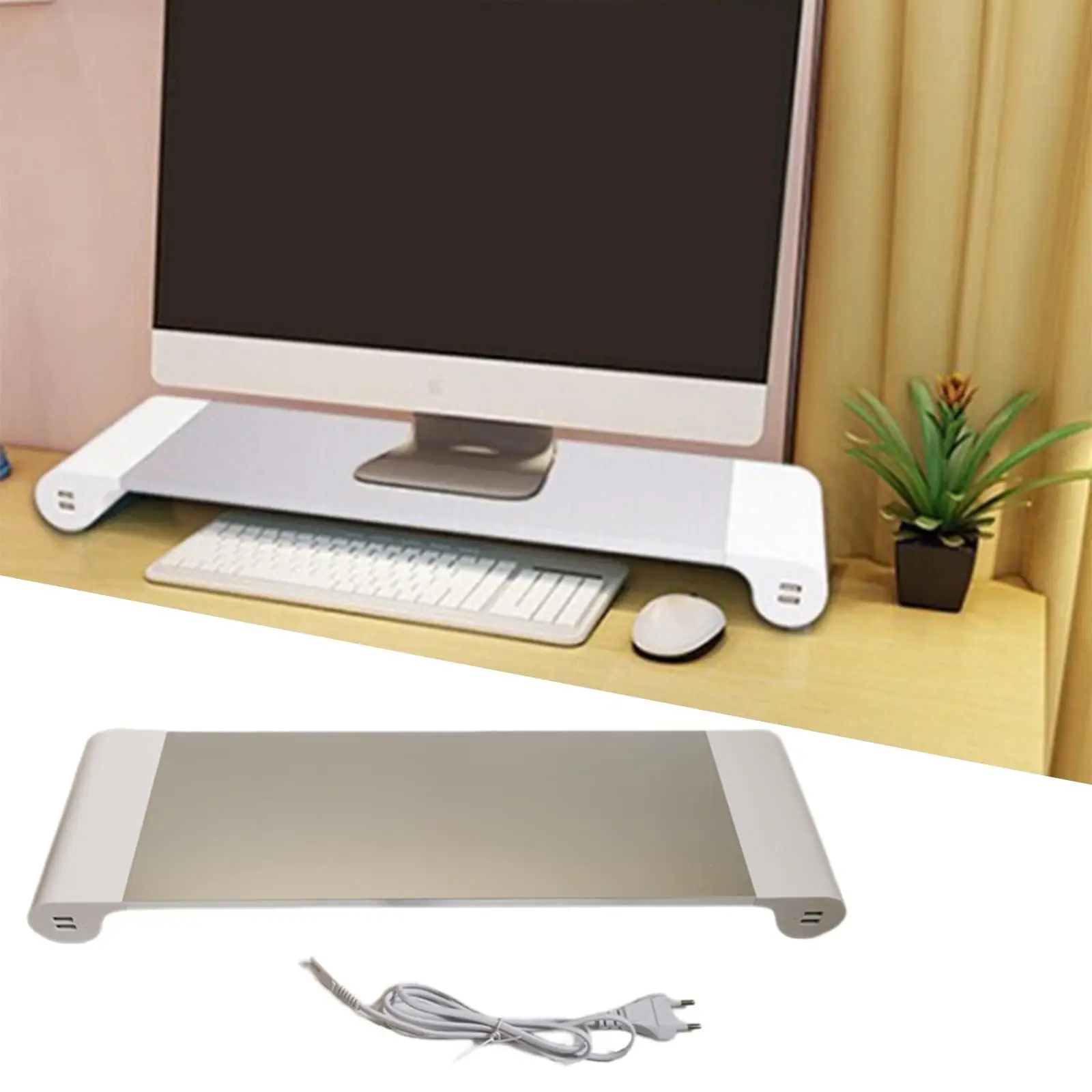 Computer Monitor Stand Riser Desk Accessories Space Saving Monitor Holder