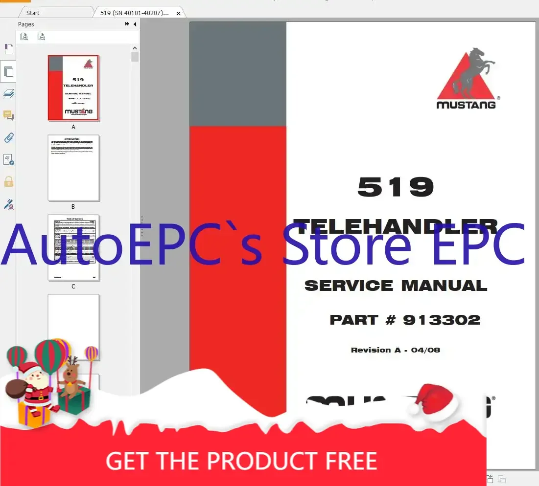 AutoEPC Mustang Machinery Heavy Equipment 4.14 GB PDF 2022 Service Manuals DVD
