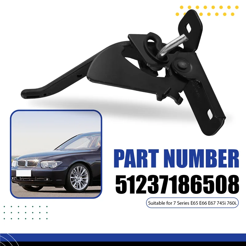 

Bonnet Hood Safety Catch Latch Hook For BMW 7 Series E65 E66 E67 Hood Lock Latch Hood Lock Latch For BMW 51237186508-ABQF