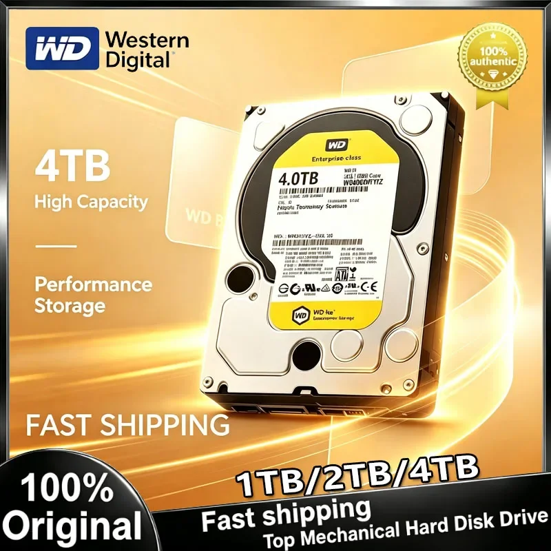 2026 WD Yellow 4TB 2TB Red NAS Hard Disk Drive 3.5" Internal Hard Drive 5400RPM SATA 6Gb/s 64MB Cache For Desktop