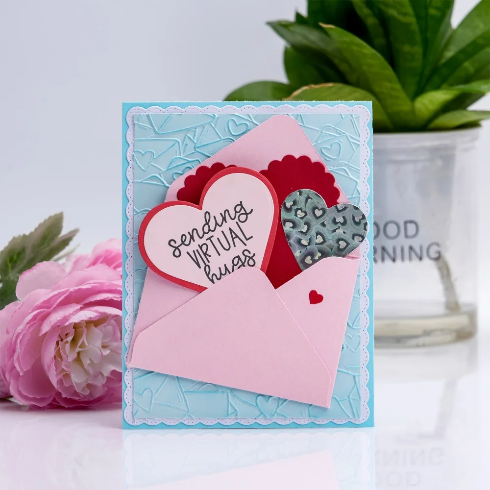 1pc 3D Embossing Folder Butterfly Hummingbirds Envelope Love Geometric Spiral Design for DIY Adding Texture Paper Greeting Card