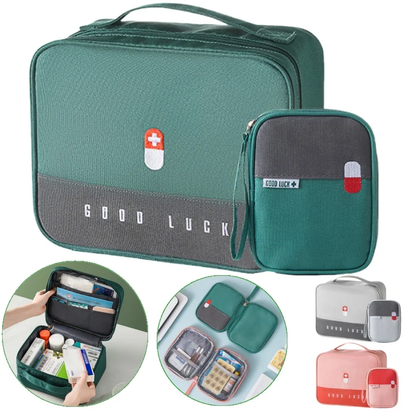

Portable Home First Aid Kit Large Capacity Empty Medicine Storage Bag Travel Medicine Box Survival Bag Emergency Bag for Car