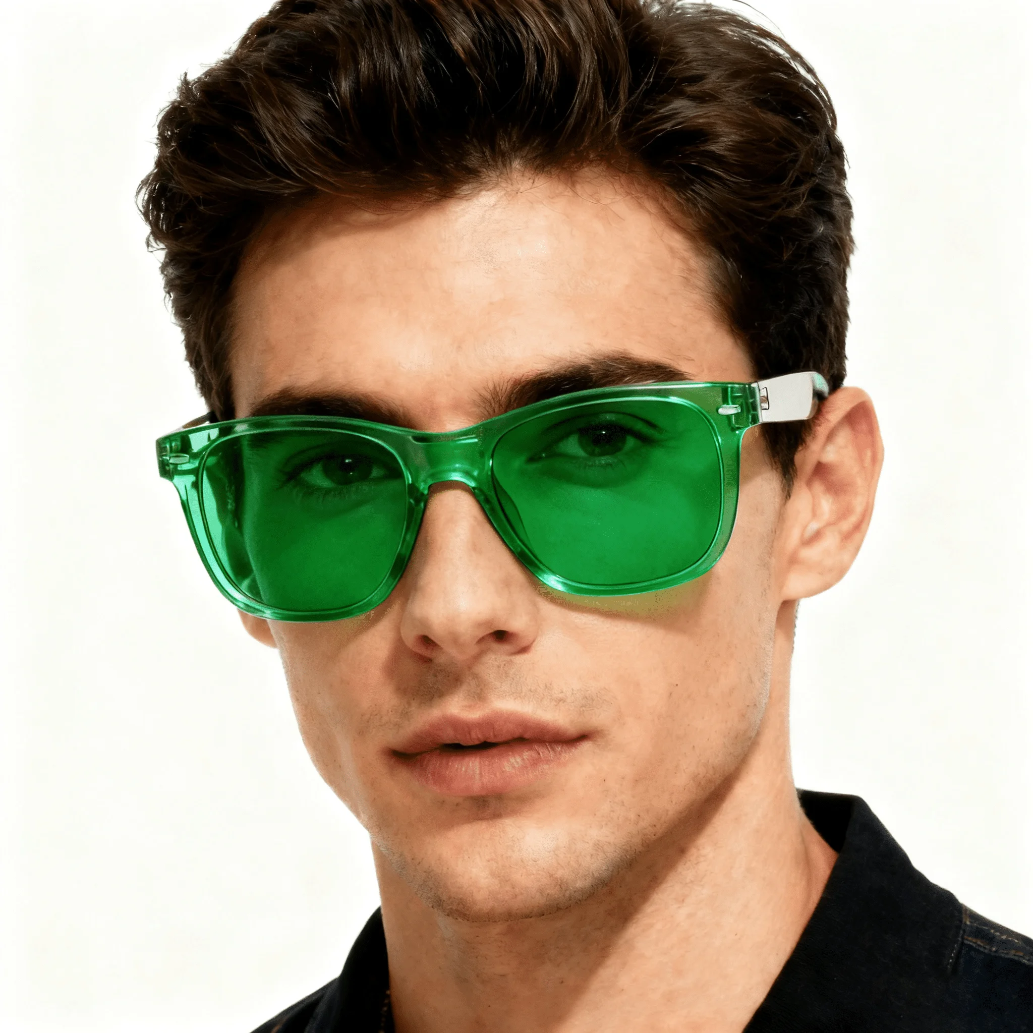 

10pcs Green Color Therapy Mood Glasses Migraine Relief Chromotherapy Eyewear with Chakra Healing Lenses