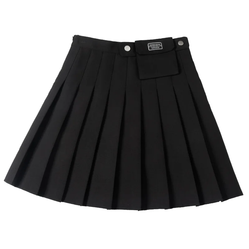 Punk Gothic Women Pleated Skirts Black High Waist Female Mini Skirt Fashion A-Line Ladies Girls Dance Skirt Vintage Woman Skirts