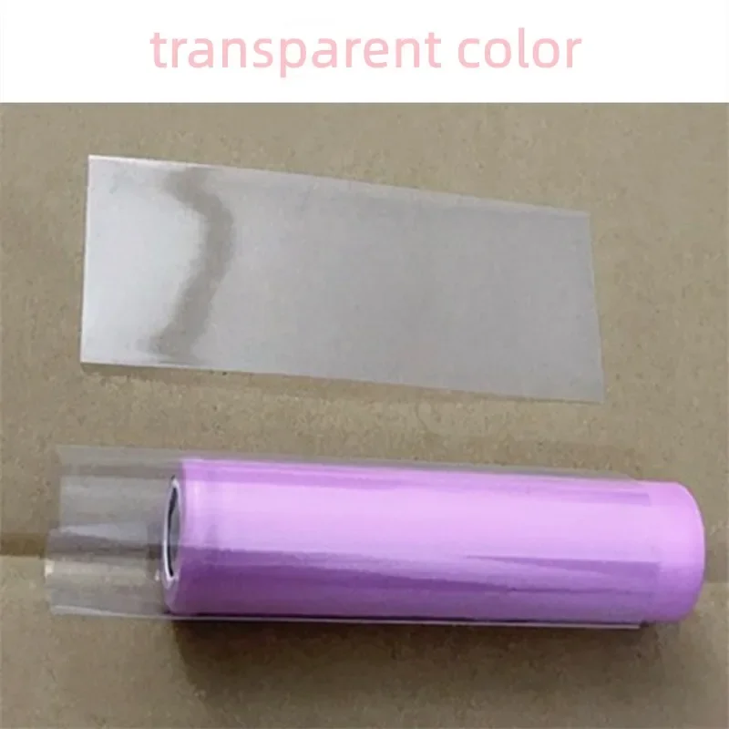 100Pcs/Pack Flattened Width 42MM 26650 Lithium Battery PVC Heat-shrinkable Sleeve Skin Shrink Film Blue Transparent Yellow Black