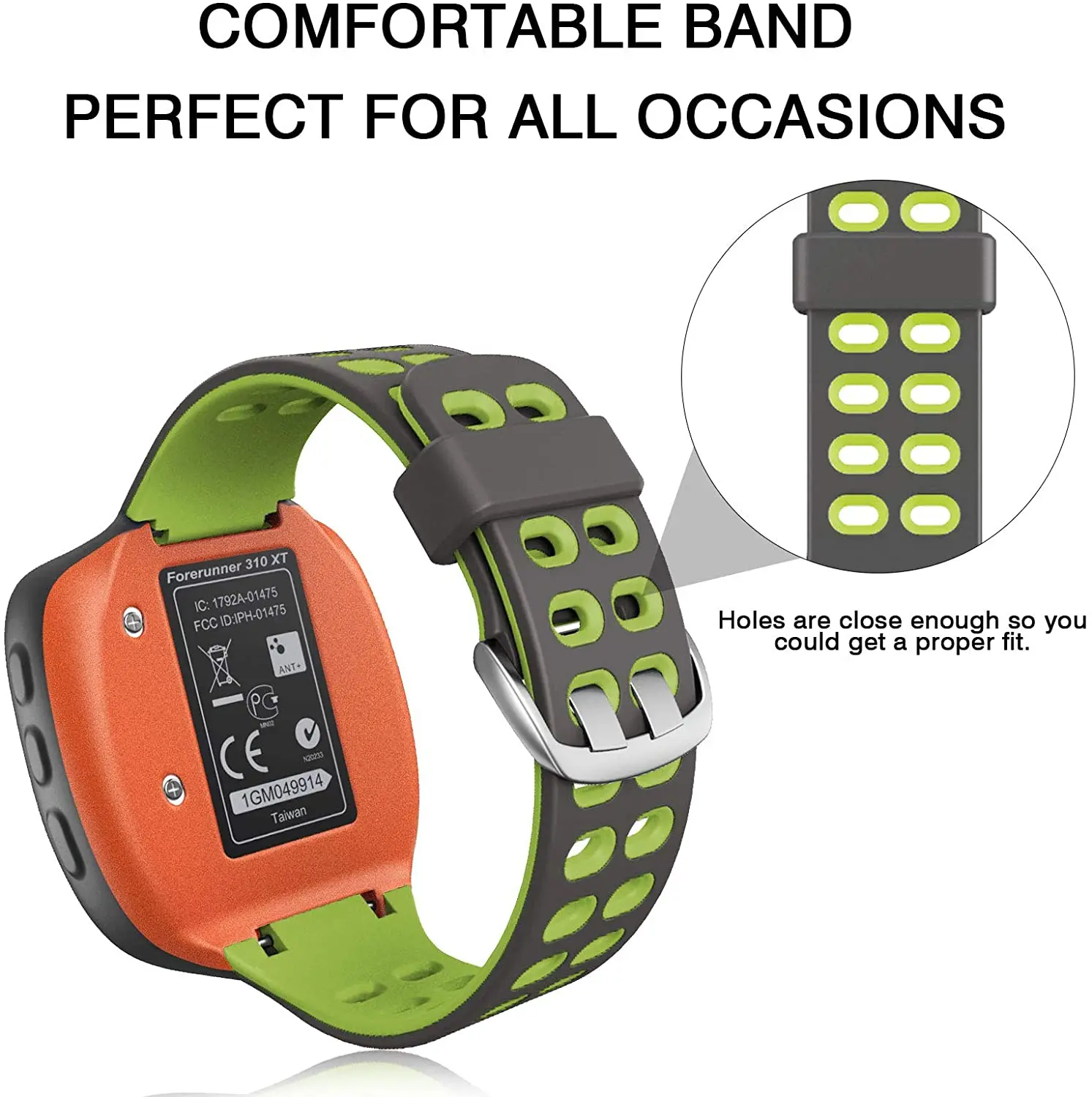 Strap for Garmin Forerunner 310XT Soft Silicone Watchband Two-color Band Smart Watch Accessories