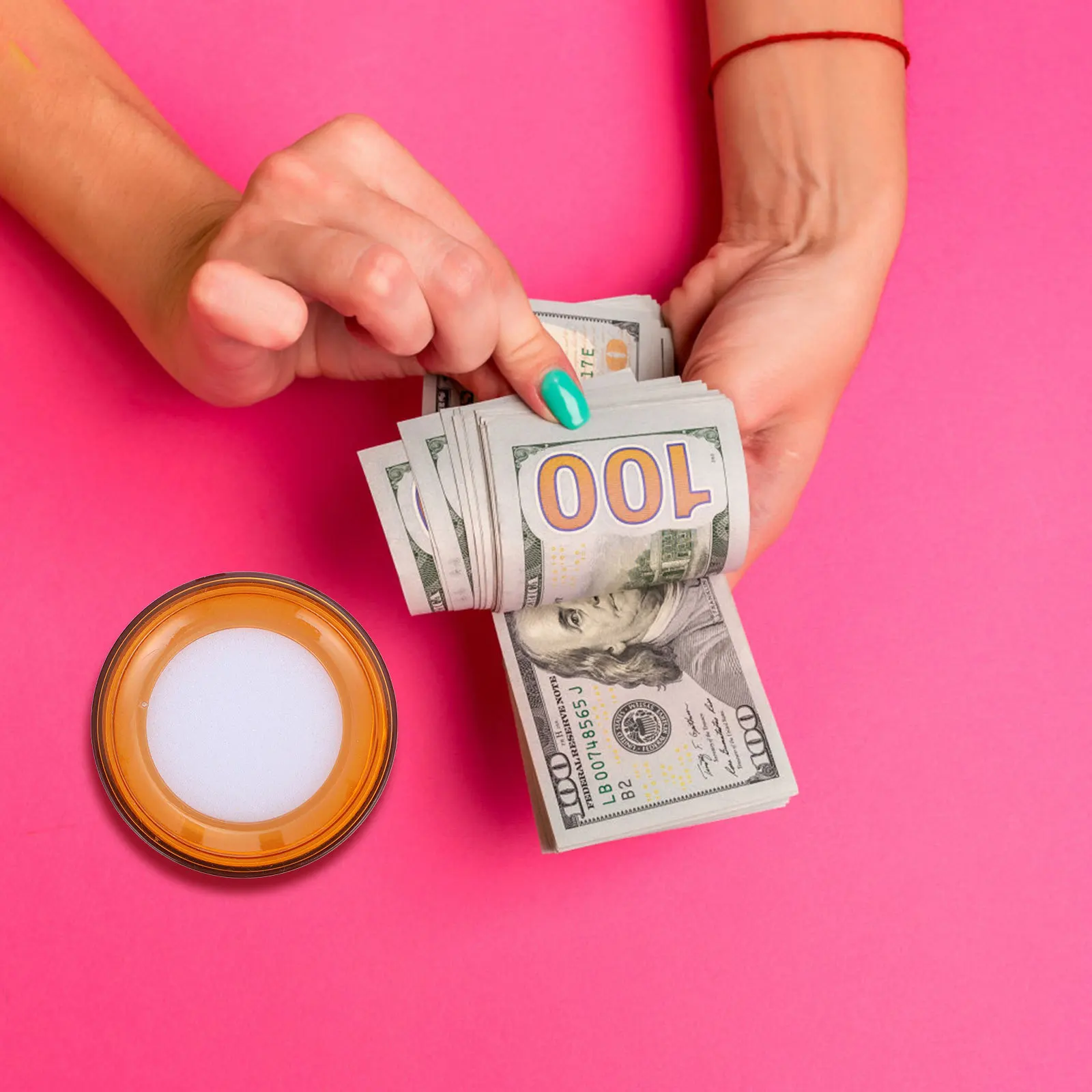 

8pcs Finger Wet Sponge Counting Tool Cup Shape Reusable For Bank Cashier Office Counting Supply Financial Supplies Table