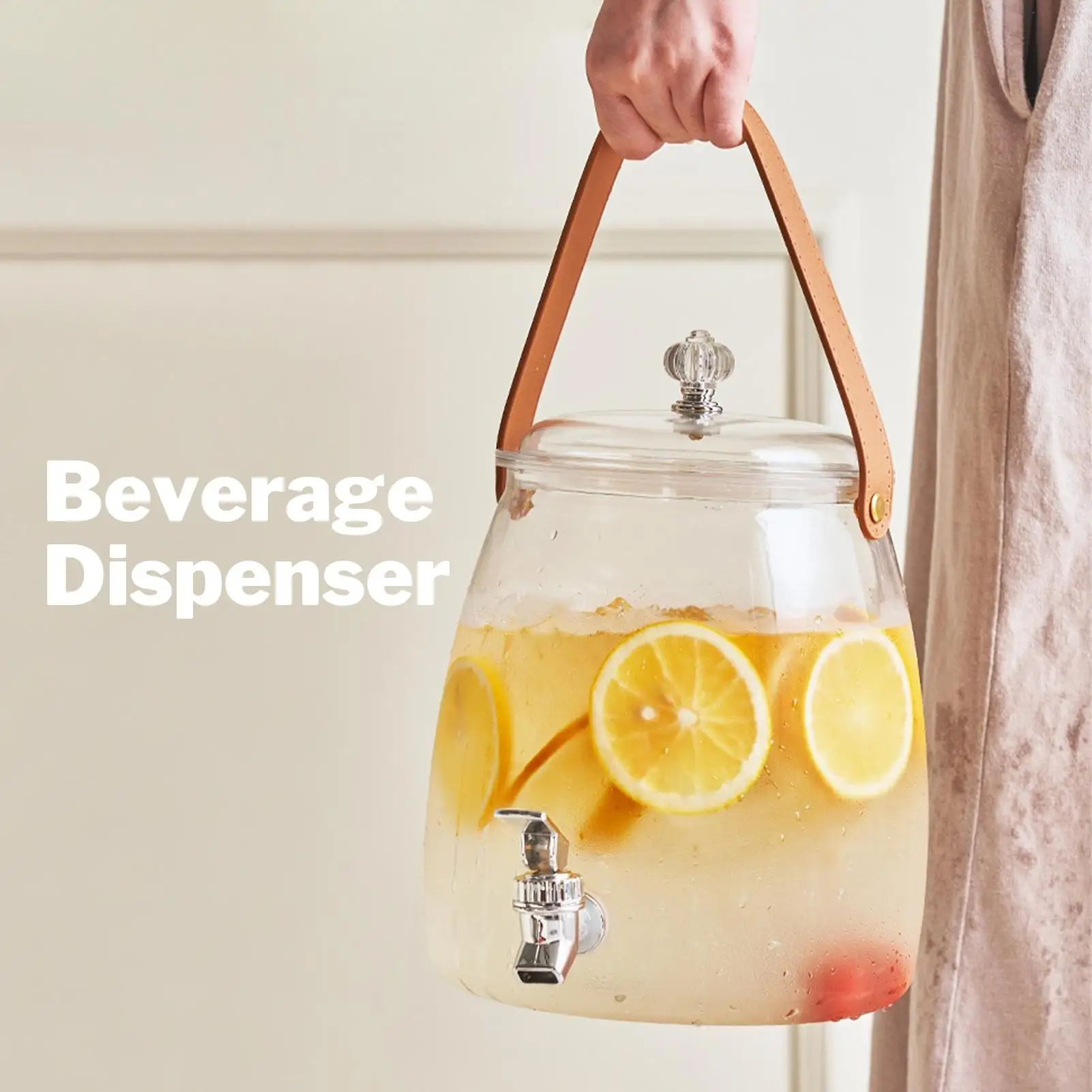 

Water Kettle With Faucet Beverage Dispenser Cold Juice Lemonade Drinks Bucket Liquid Storage Tank Outdoor Fridge Organizer