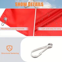 1 Piece of Retractable Horse Training System with Telescopic Pole and Hook - Heavy-Duty Red/White Flag with Quick-Release Mechanism Suitable for Equestrian, Dressage, and Show Jumping - Portable and Stable - Suitable for Beginners and Advanced Riders - Durable Structure with Green Hook and Clip Device for Easy Installation - Sturdy Metal Pole with Bright Red Training Flag, Ensuring Consistent Practice - Horse Tack, Equestrian Accessories 5