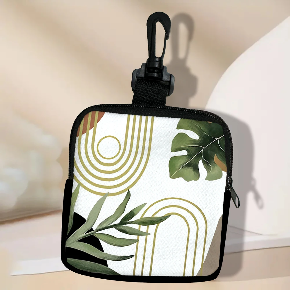 

Ботанические ритмы, новый кошелек на молнии, мини-кошелек для наушников, сумка для ключей, держатель для кредитных карт, уличная повседневная поясная сумка 7,2