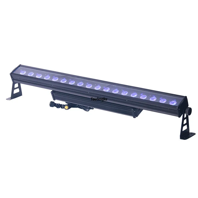 4 pieces led waterproof 18x18W IP65 bar linear wall wash lights DMX512 RGBWA UV Wall Washer 6 in 1 Led Light Bar Wash Uplight