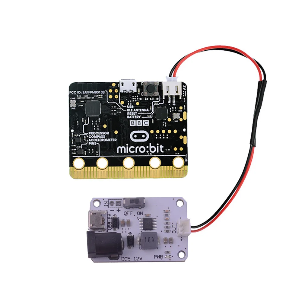 Micro:bit Power Supply Module 3.3V 2A Input DC5V-12V for Kids Fun Coding Programming Learning Class Teaching BBC Microbit