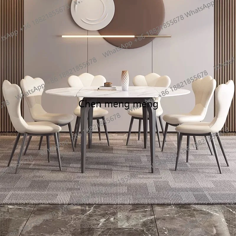 

Simple Modern Modern Dining Table Light Luxury Romantic White Restaurant Table Art Cute Designer Mesas De Jantar Home Furniture