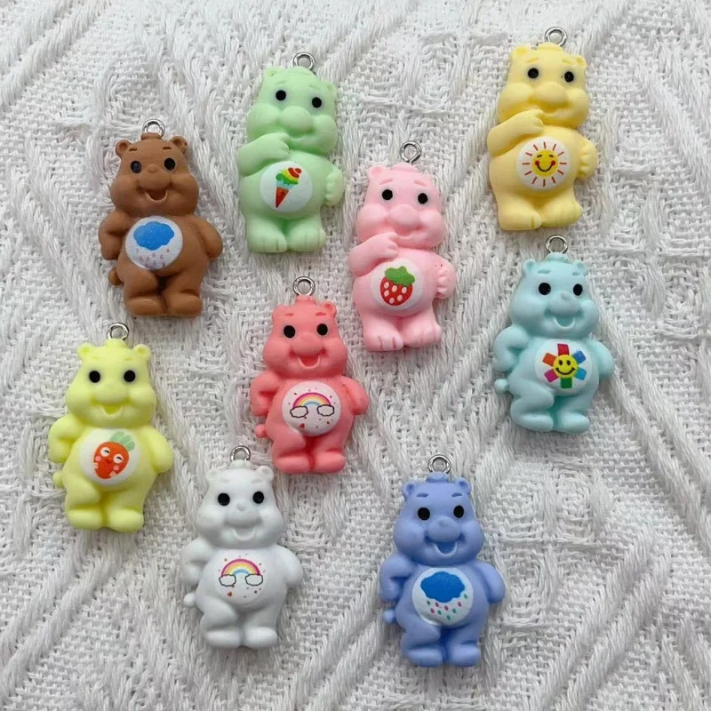 

10pcs Cartoon Bear Resin Charms for DIY Jewelry Making Earring Necklace Pendant Keychain Accessories Charms for Making Bulk