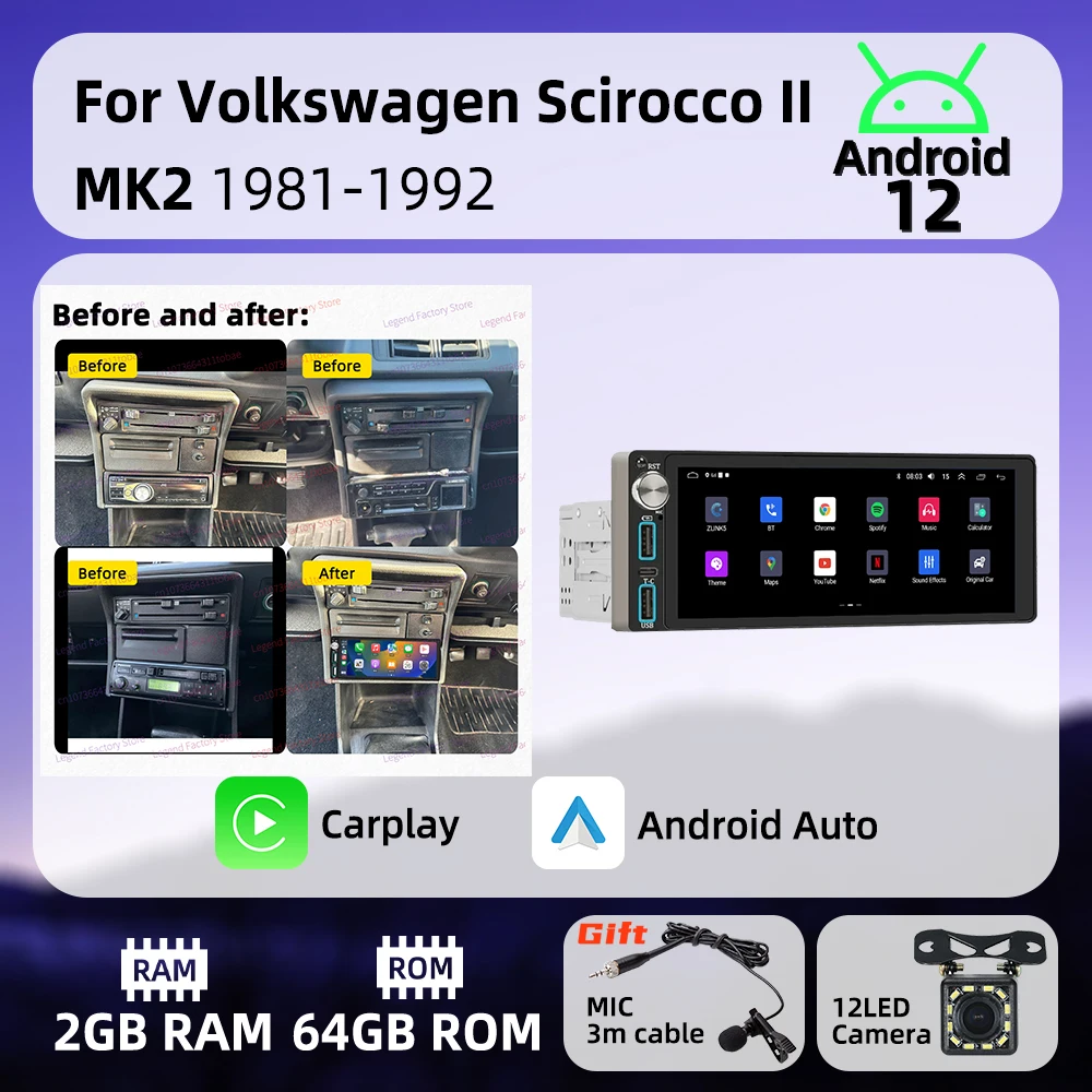 Carplay 1 Din Radio… - image