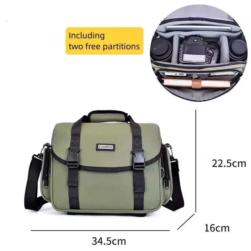D13 DSLR Camera Bag Professional Camera Sling Shoulder Bags for Canon Nikon Sony Lens Handbags for Outdoor Photography Travel