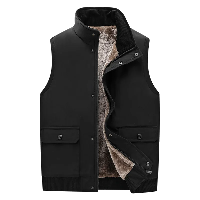 

Clothing Winter Mens Fleece Jacket Sleeveless Vest Man Waterproof Vest Coats Male Stand Collar Windbreaker Padded Waistcoats