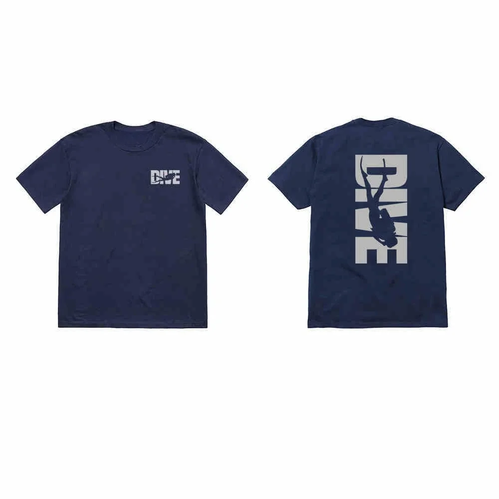 Diving Culture Outdoor Casual Herren- und Damen-T-Shirt, personalisiertes Diver DIVE Letter-Oberteil aus reiner Baumwolle mit Rundhalsausschnitt – Detail 1