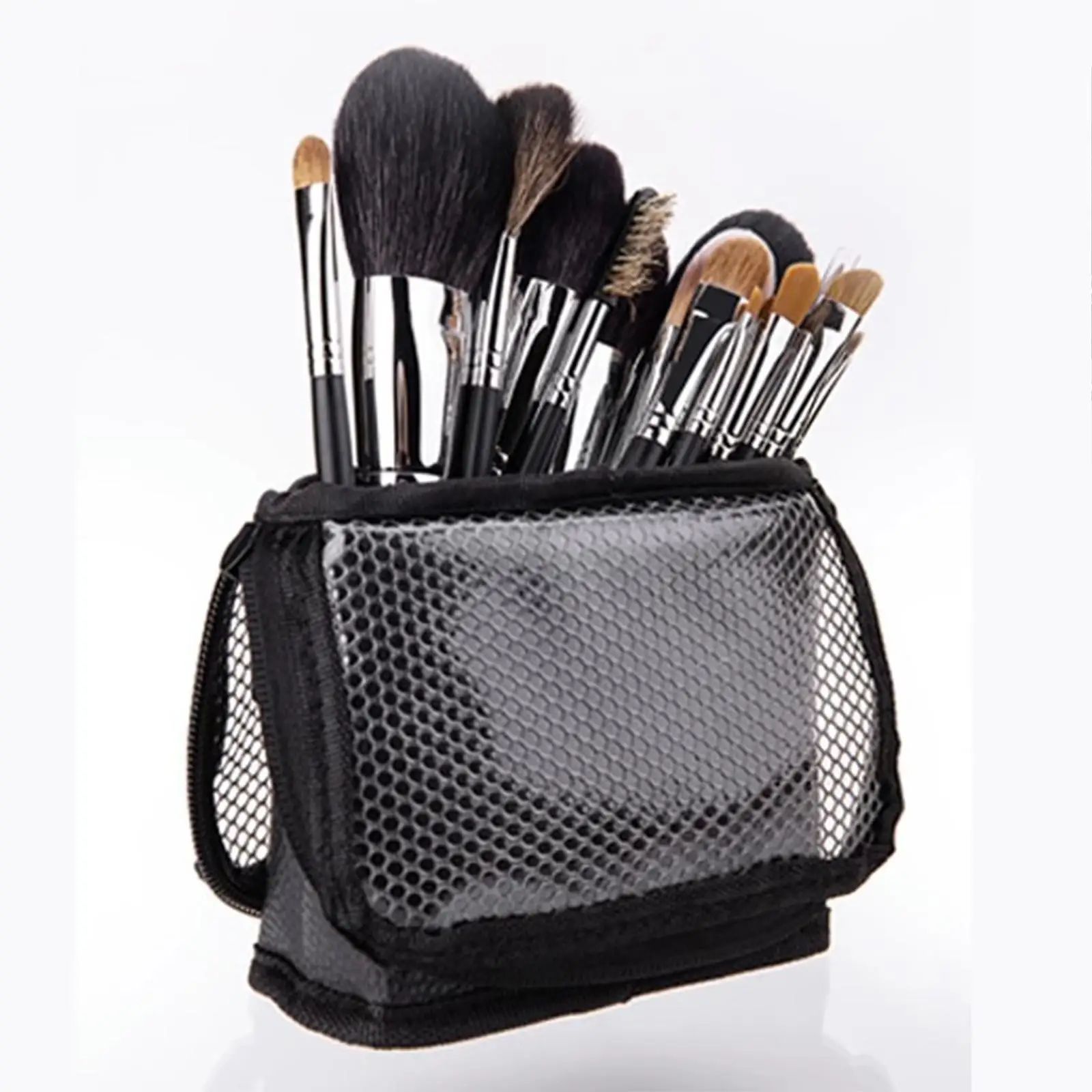 Makeup Brush Bucket Bag Cosmetic Case Stand up Women Girl Foldable Makeup Artists Makeup Handbag Makeup Brushes Organizer Bag