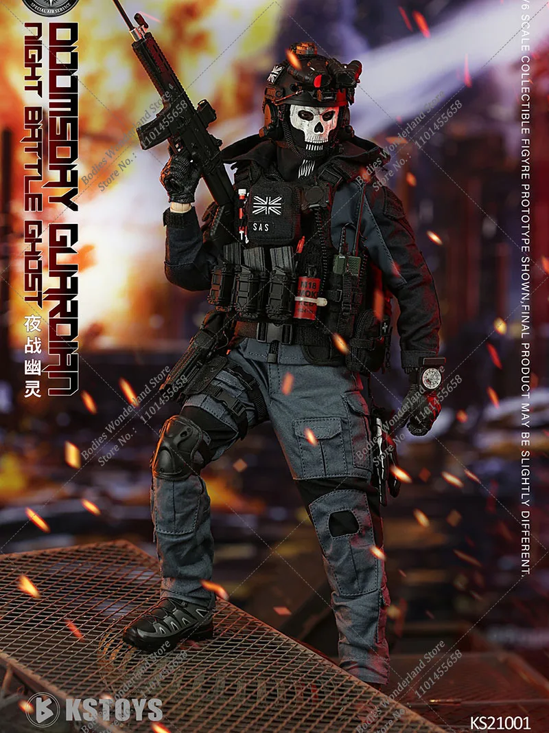 In Stock Original KSTOYS KS21001 1/6 Night Battle Ghost Male Soldier Doomsday Guardian Full Set 12inch Army Action Figure Model