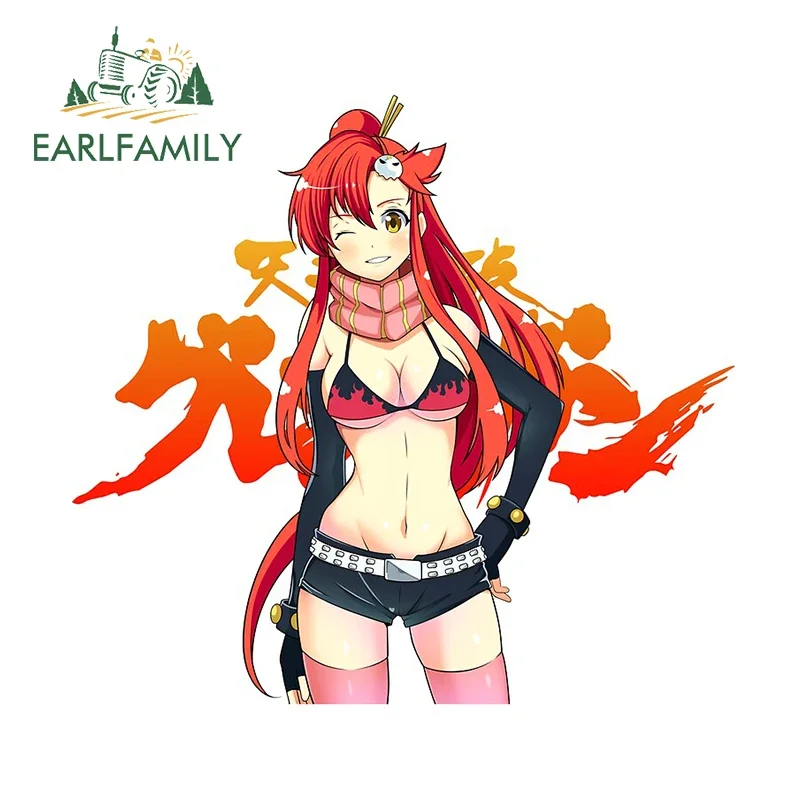 

EARLFAMILY Yoko Anime Creative Car Stickers Scratch-Proof Sunscreen Decal Bumper Windows Car Door Protector Accessories