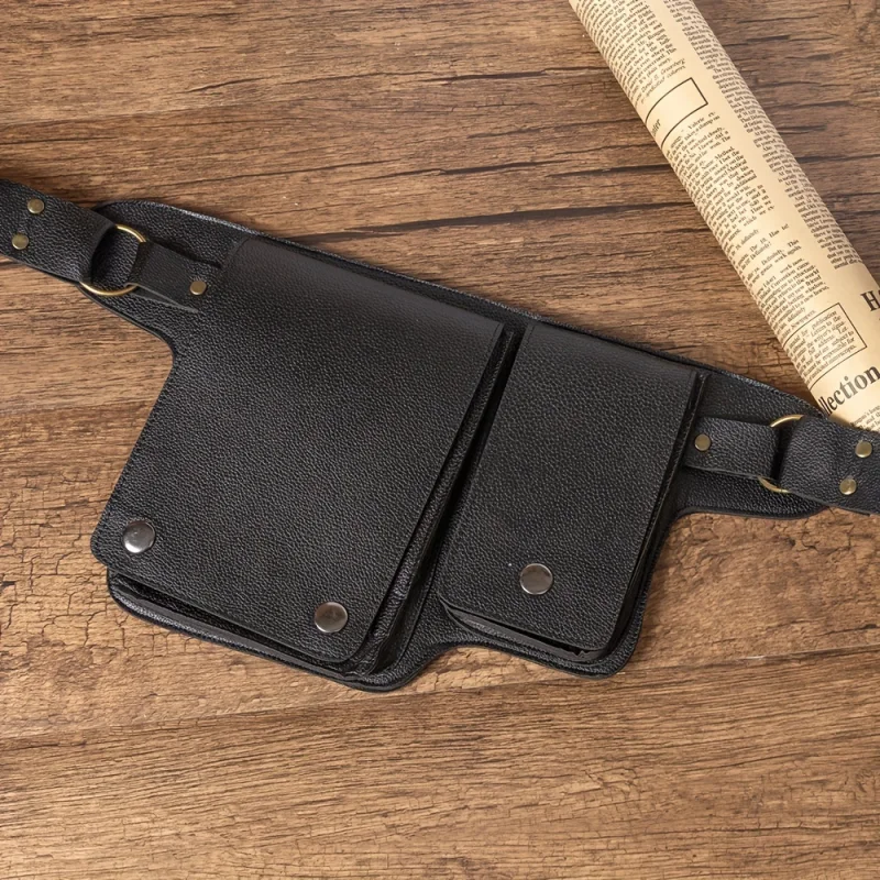 Waist Bag Unisex Multi-Pocket Adjustable Fanny Pack Casual Utility Belt Hip Bag for Outdoor Travel Hiking Daily Use