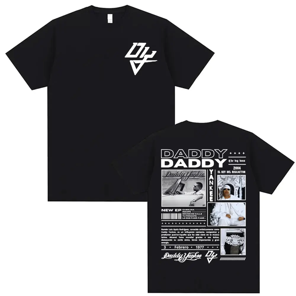 Camiseta masculina e feminina do rapper Daddy Yankee Tour Merch, moda gótica, camisetas oversized unissex, camiseta casual de verão