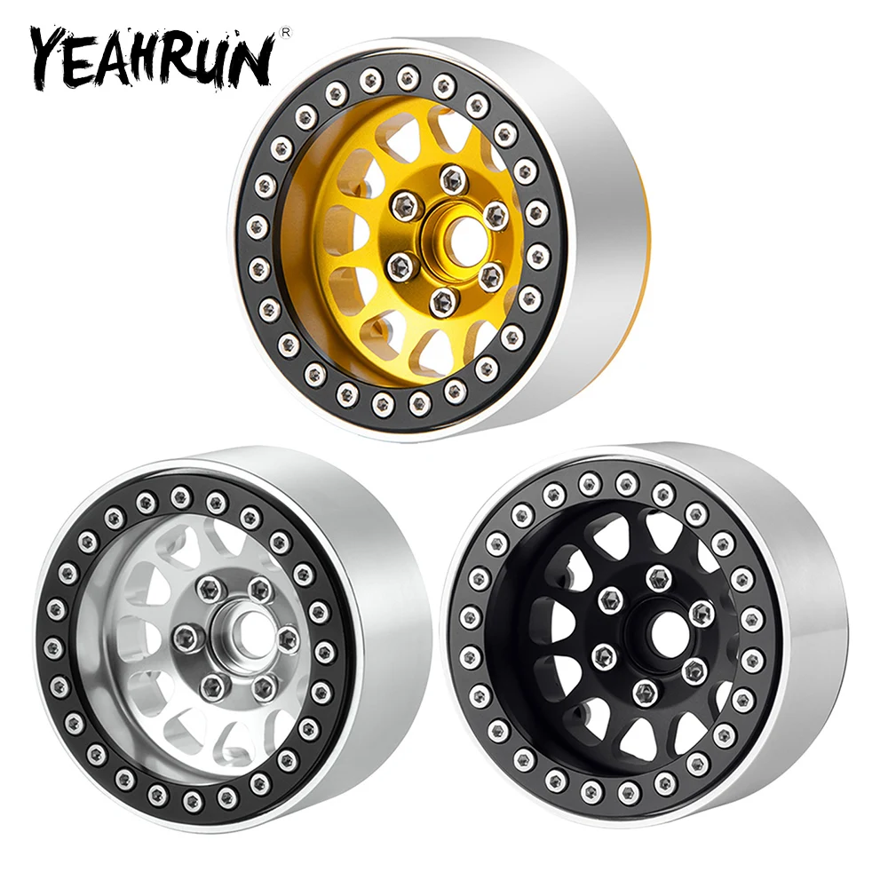 

YEAHRUN, 4 шт., алюминиевый сплав, 1,9 дюйма, колесный обод Beadlock, ступица для Axial SCX10 90046 TRX-4 1/10, обновленные детали для радиоуправляемой модели автомобиля на гусеничном ходу