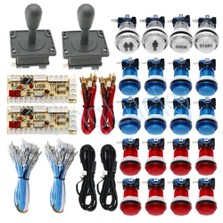 YingLucky 2 Players Arcade DIY Kit Zero Delay USB Encoder American Style Joystick 33mm Push Button PC Mame Raspberry Pi 1 2 3