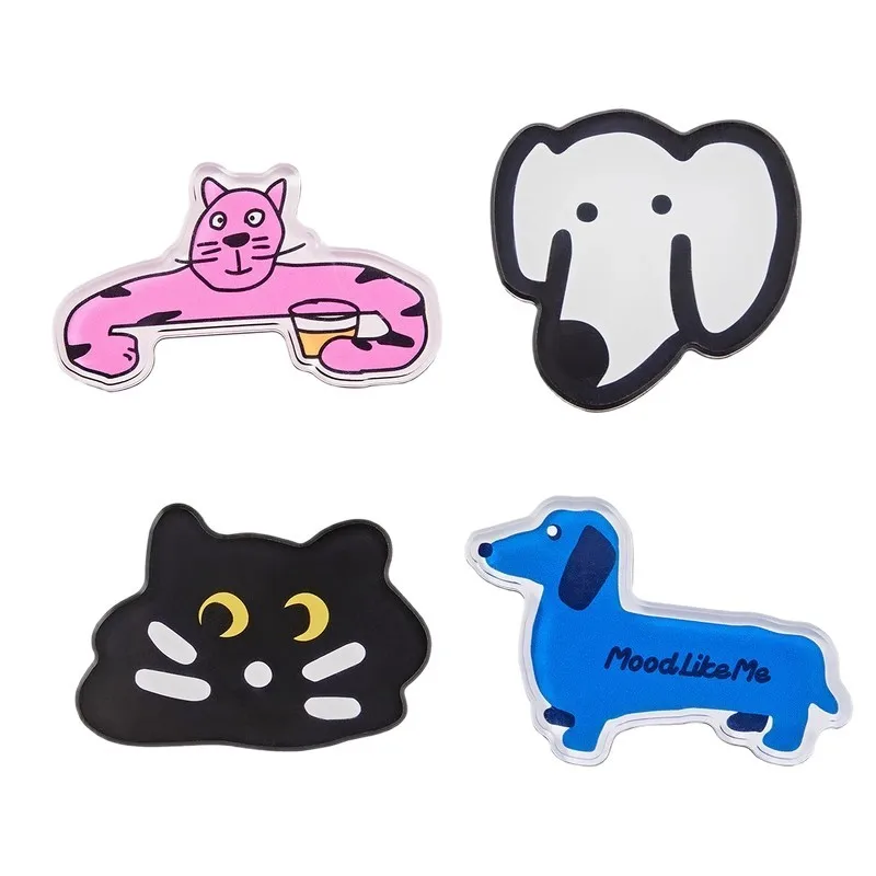 Cute Cat Dog Cartoon Acrylic Fridge Magnet Decorative Magnet for Refrigerator Kitchen Home Office Holiday Gift for Friends Famil