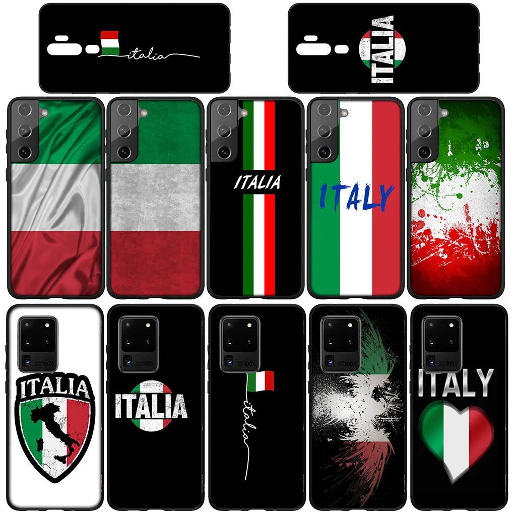 Obudowa telefonu z flagą włochy Italia do Samsung Galaxy Note 20 Ultra 10 8 9 S10 Lite S9 A6 A8 Plus A7 A9 miękkie etui