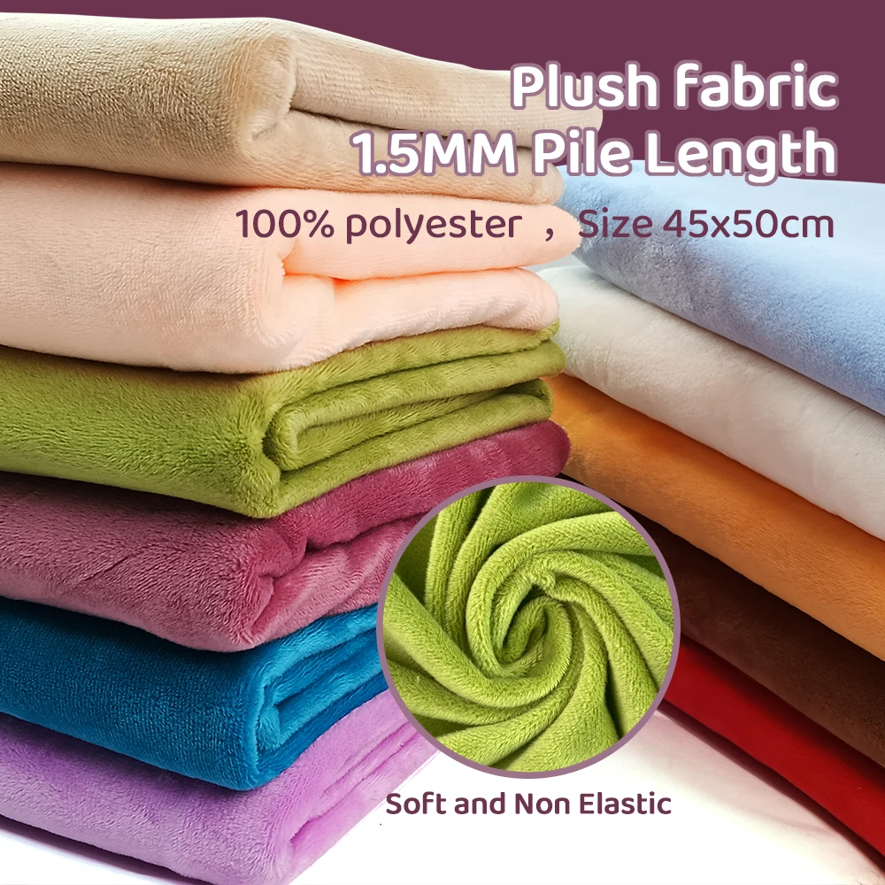 Newly Launched 150x50cm Single-sided Short-pile Hand-sewn Fabric Soft Breathable Perfect For Making DIY Doll Clothes Accessories