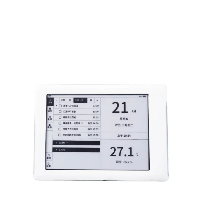 Multifunctional intelligent time manager, reminding electronic Wifi time clock temperature and humidity desktop alarm clock