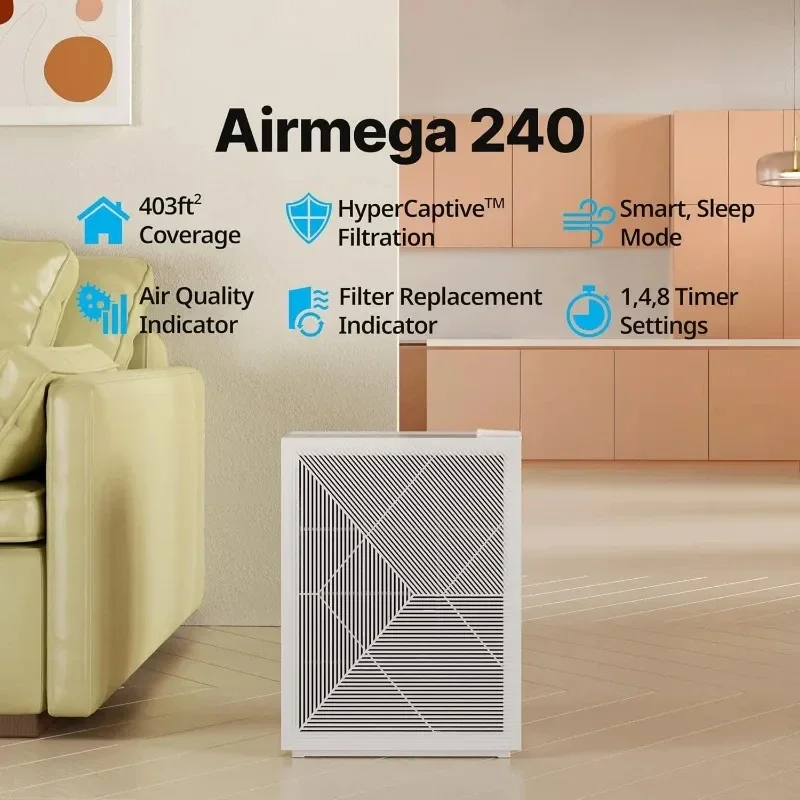 Household Appliances HEPA Air Purifier with Air Quality Monitoring Auto and Filter Indicator Dove Air Purifier