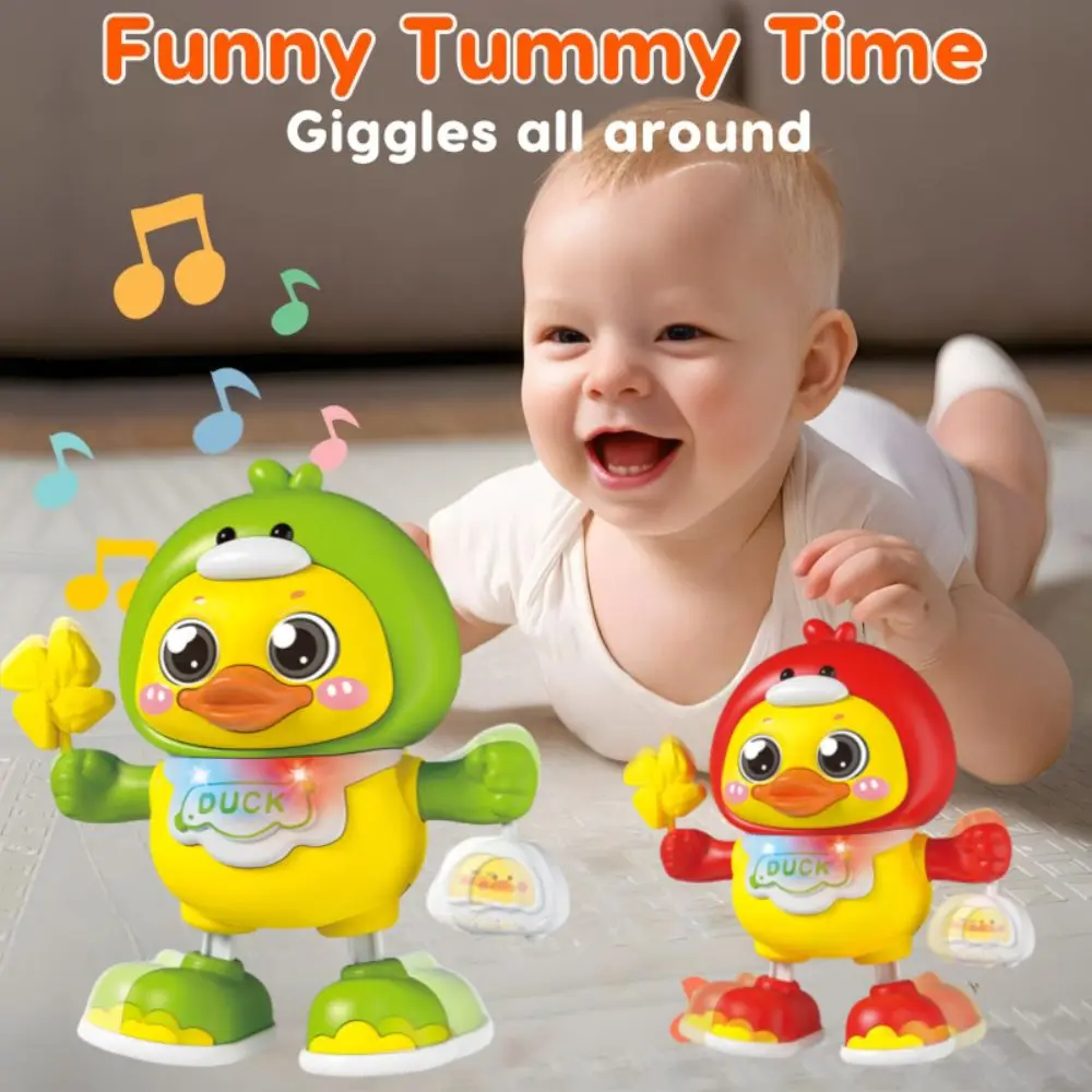 Jouet de canard électrique de dessin animé, entraînement rampant avec canard dansant léger, forme mignonne, jouet de danse chant Durable, cadeau pour enfants