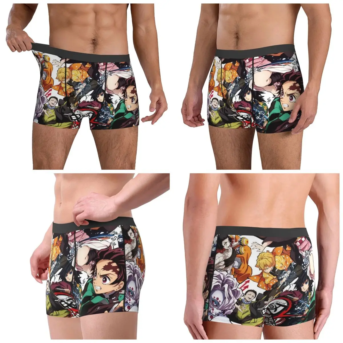 Boxer Underpants Shorts Demon Slayer Panties Male Comfortable Underwear for Homme Man Boyfriend Gift