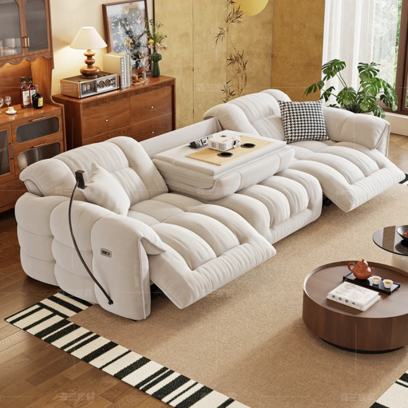 Nordycki współczesny rozkładana sofa Fantazyjna elektryczna designerska biała sofa rozkładana podłoga Divani Da Soggiorno Meble mieszkaniowe