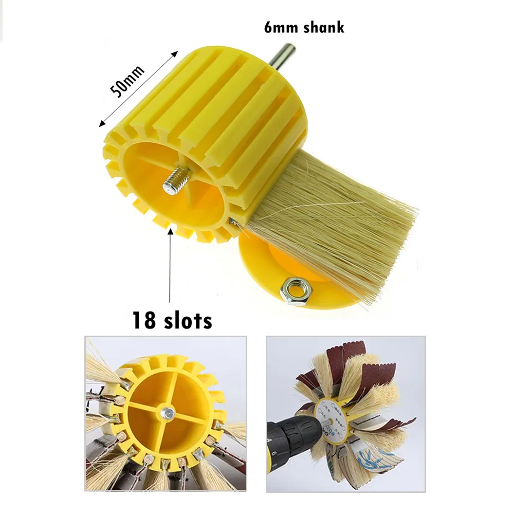6 "150mm carpintaria polimento escova roda broca moedor elétrico acessórios-bandas de pano de lixar, fio abrasivo, sisal