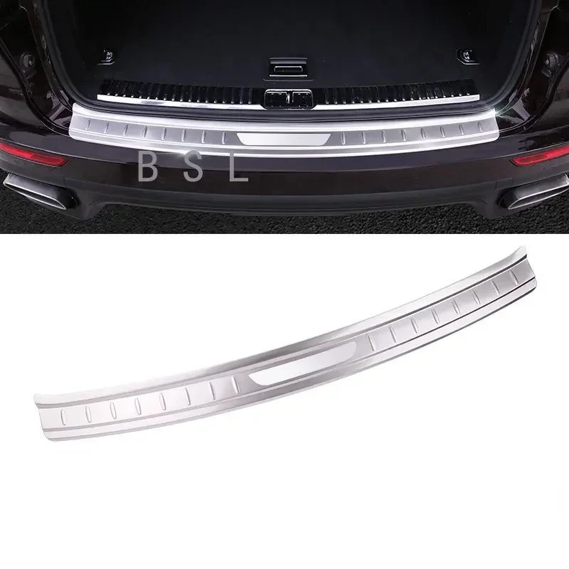 Car Rear Bumper Cover Outer Trunk End Trim Sill Protection Plate for Porsche Cayenne 2015 2016 2017 Styling Accessories