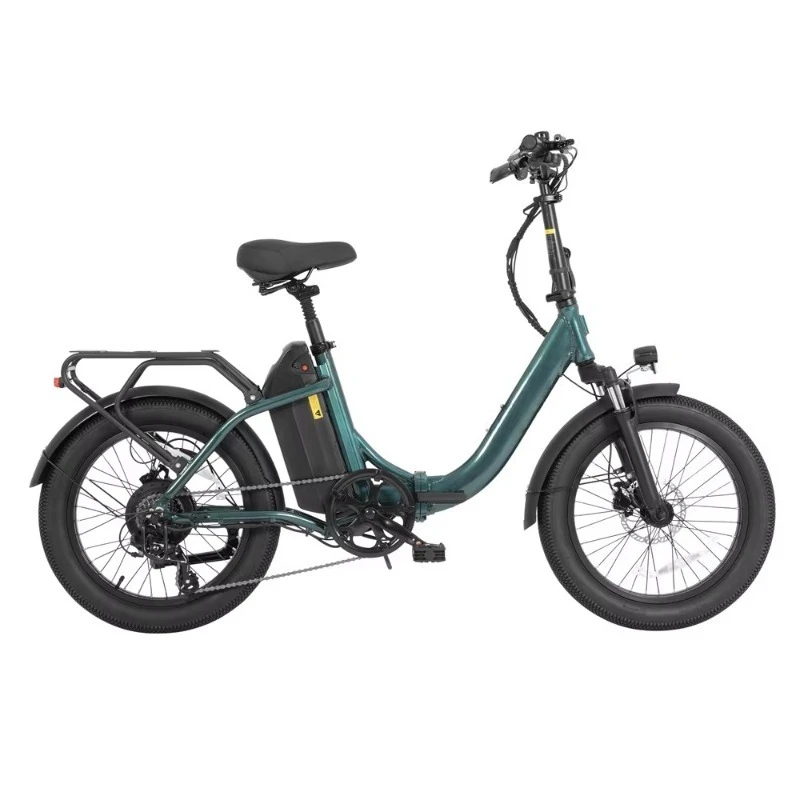 BR DYU C9 20 Inch Adult Electric Bicycle Fat Tire Step Through E Bike With Front Suspension In UK EU Warehouse
