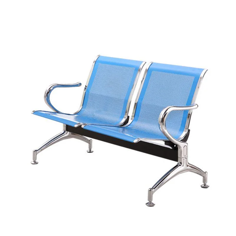 

2024 Modern Stainless Steel Hospital Chair Reception Armchairs Iron Bench for Patient Waiting Room