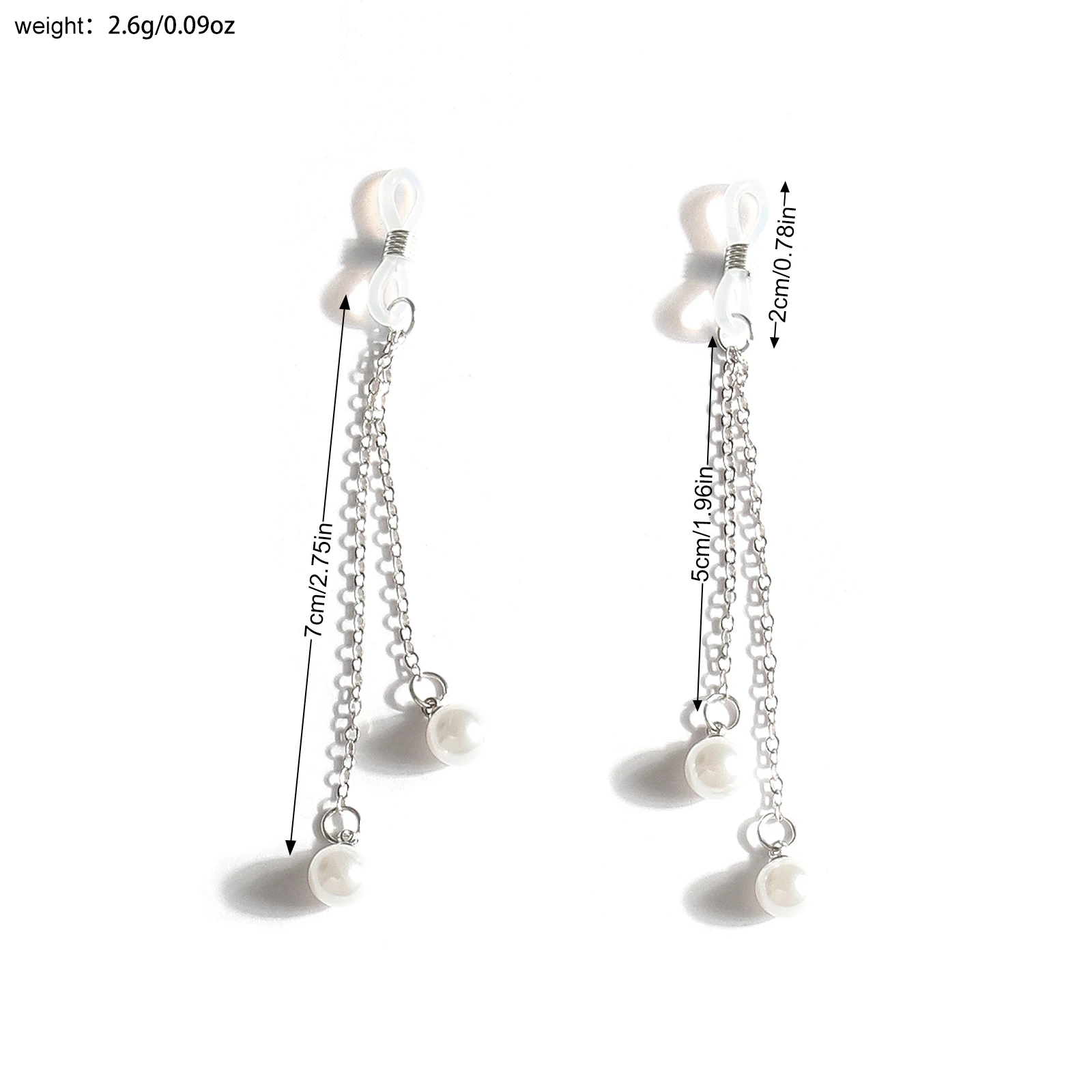 1 paire de chaînes de poitrine sexy rétro en imitation de perles pour femmes, adaptées aux boîtes de nuit, aux fêtes, aux vêtements de la saint-valentin