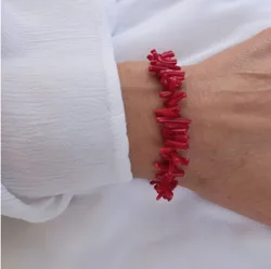 Red Coral Bracelet Genuine Coral Bracelet Red Boho Bracelet Coral Bracelet Red Coral Bracelet